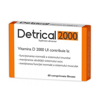 Detrical Vitamina D 2000 UI, 60 comprimate, Zdrovit