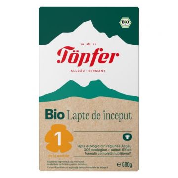 Formulă de lapte praf Bio 1, +0 luni, 600 gr, Topfer