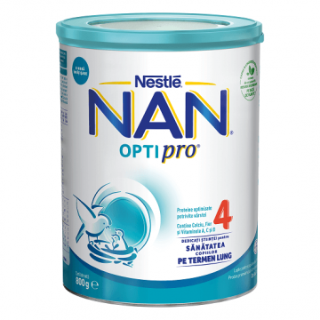 Formulă de lapte Premium Nan 4 Optipro, +2 ani, 800 g, Nestlé