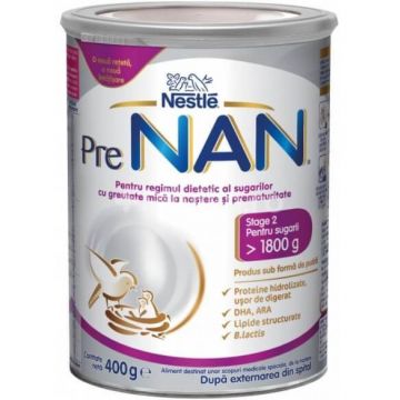 Formulă specială de lapte praf PreNan, +0 luni, 400 g, Nestlé