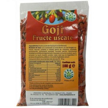Fructe uscate goji, 100 g, Herbal Sana