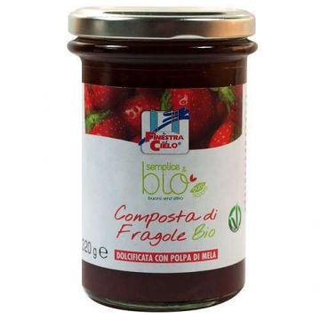 Gem de capsuni fara zahar Bio, 320 g, La Finestra sul Cielo