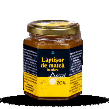 Laptisor de matca in miere 20%, 230 gr, Apicol Science