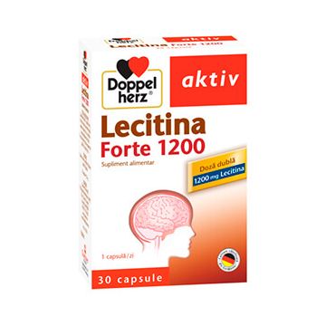 Lecitina forte Doppelherz Aktiv, 1200 mg, 30 capsule, Queisser Pharma