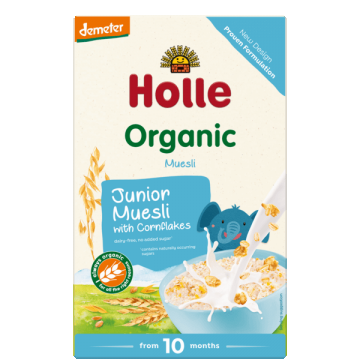 Musli cu multicereale si fulgi de porumb, +10 luni, 250gr, Holle Baby Food