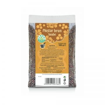 Mustar brun boabe, 100 gr, Herbal Sana