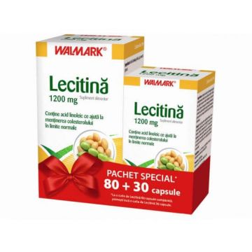 Pachet Lechitina 1200mg, 80 30 capsule, Walmark