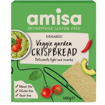 Painici Veggie Garden fara gluten Bio Crispbread, 100 gr, Amisa