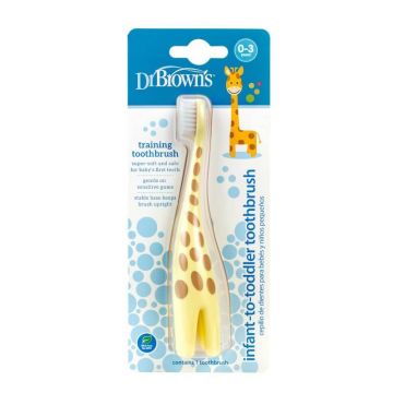 Periuta de dinti pentru copii Super Soft Girafa, 0-3 ani, Dr. Browns