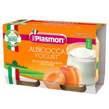 Piure gustare caisa si iaurt, +6 luni, 2x120 g, Plasmon