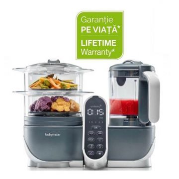 Robot multifuncțional 5 in 1 Nutribaby+ Grey, BabyMoov