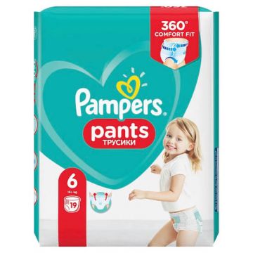 Scutece Pants Extra Large Unisex Nr. 6, +16 kg, 19 bucati, Pampers