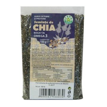 Seminte de chia, 100 g, Herbal Sana