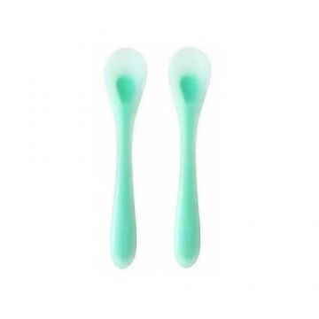 Set 2 lingurite din silicon, Bleu, Mombella