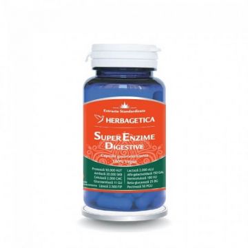 Super enzime  digestive, 30 capsule, Herbagetica