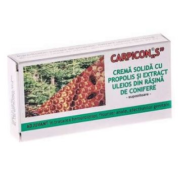 Supozitoare Carpicon S, 10 bucǎți x 1,5 g, Elzin Plant 