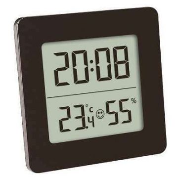 Termometru si higrometru digital cu ceas si alarma, 30.5038.01, TFA