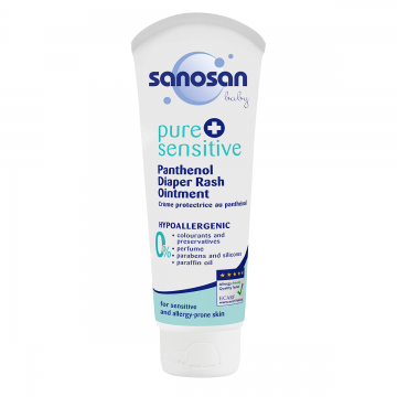 Unguent anti-iritații cu Panthenol - Pure+Sensitive, 100 ml, Sanosan