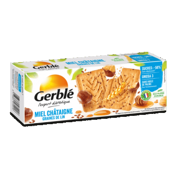 Biscuiti cu miere si faina de castane, 200g, Gerble