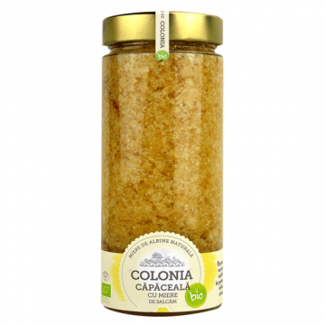 Capaceala cu miere bio de salcam, 770 g, Colonia