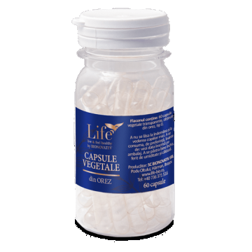 Capsule goale vegetale din orez, 60 capsule, Bionovativ