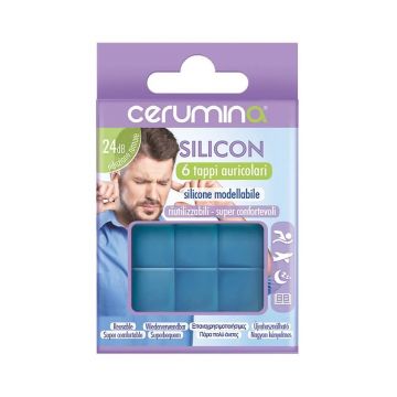 Cerumina SILICON dopuri pentru urechi din silicon modelabil, 6 bucati, Pietrasanta Pharma
