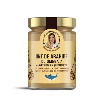 Unt de arahide cu Omega 7, magneziu marin si complex B, 350 gr, Secretele Ramonei
