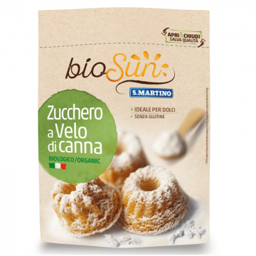 Zahar brut pudra din trestie fara gluten Biosun, 125 gr, S.Martino